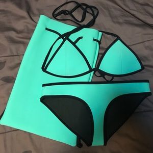 TRIANGL mint green neoprene bikini